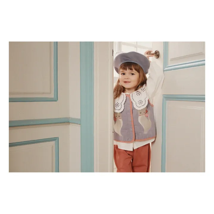 Miau Organic Cotton Quilted Sleeveless Jacket | Grey- Product image n°2