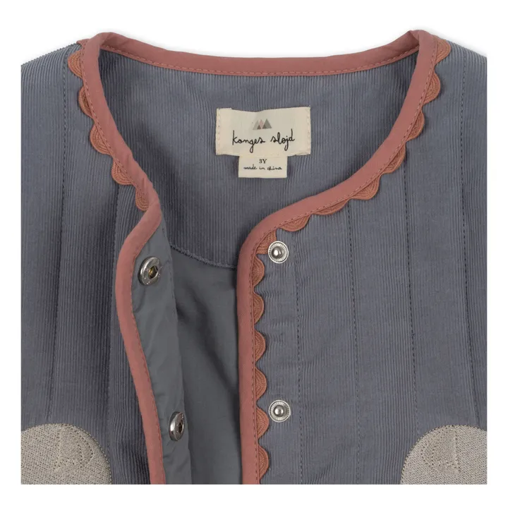 Miau Organic Cotton Quilted Sleeveless Jacket | Grey- Product image n°5