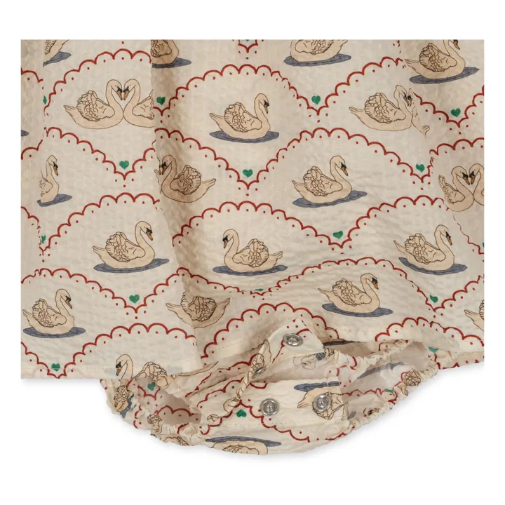 Organic cotton romper Christmas neckerette | Ecru- Product image n°4