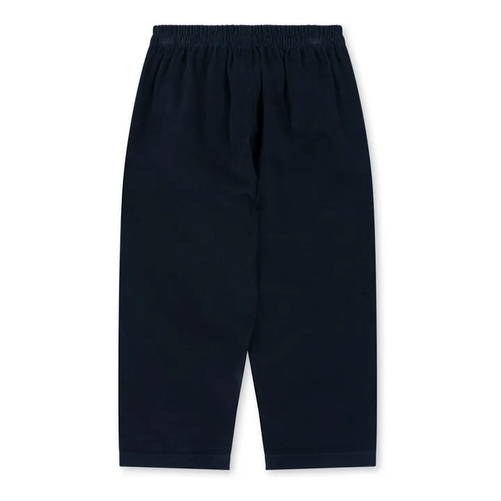 Pen organic cotton corduroy trousers | Navy blue- Product image n°0