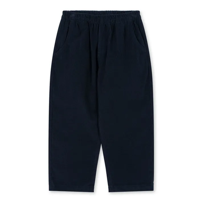 Pen organic cotton corduroy trousers | Navy blue- Product image n°9