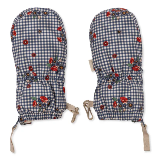 Vichy Nutti Down Recycled Mittens | Blue