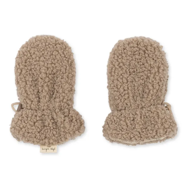 Grizz Sherpa Mittens | Taupe brown