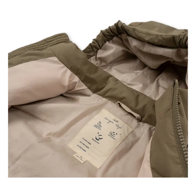 Nutti Down Coat in Plain Recycled Material | Khaki