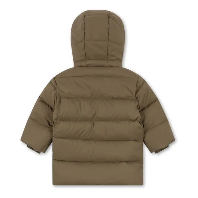 Nutti Down Coat in Plain Recycled Material | Khaki