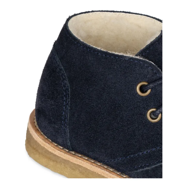 Woolie Desert Suede Lace-up Sneakers | Navy blue- Product image n°3