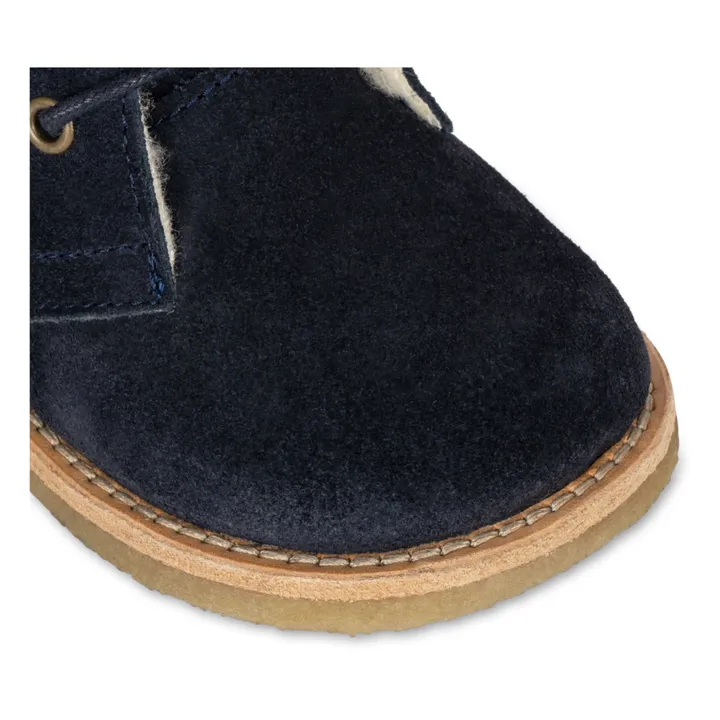 Woolie Desert Suede Lace-up Sneakers | Navy blue- Product image n°4
