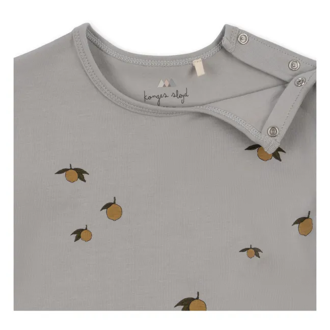 T-Shirt Coton Bio Citrons | Gris