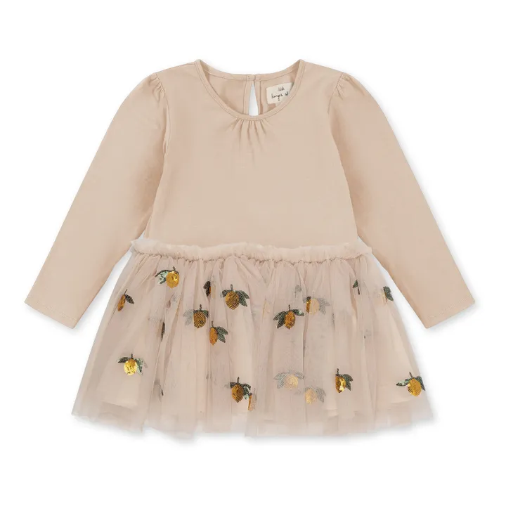 Robe Citrons Yvonne | Rose pâle- Image produit n°0