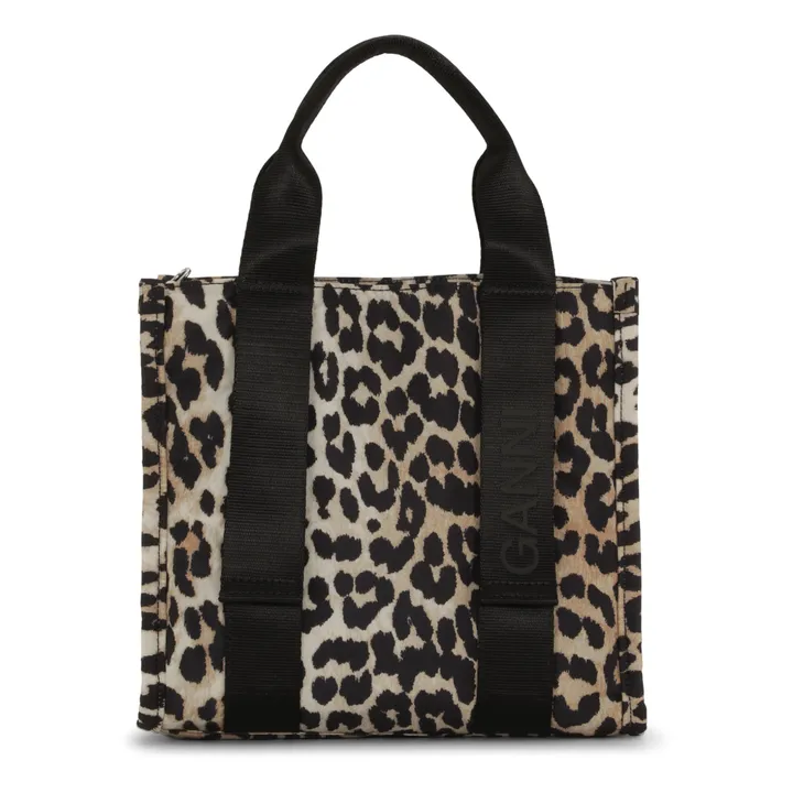 Small Tech Recycled Materials Bag  | Leopard- Product image n°0