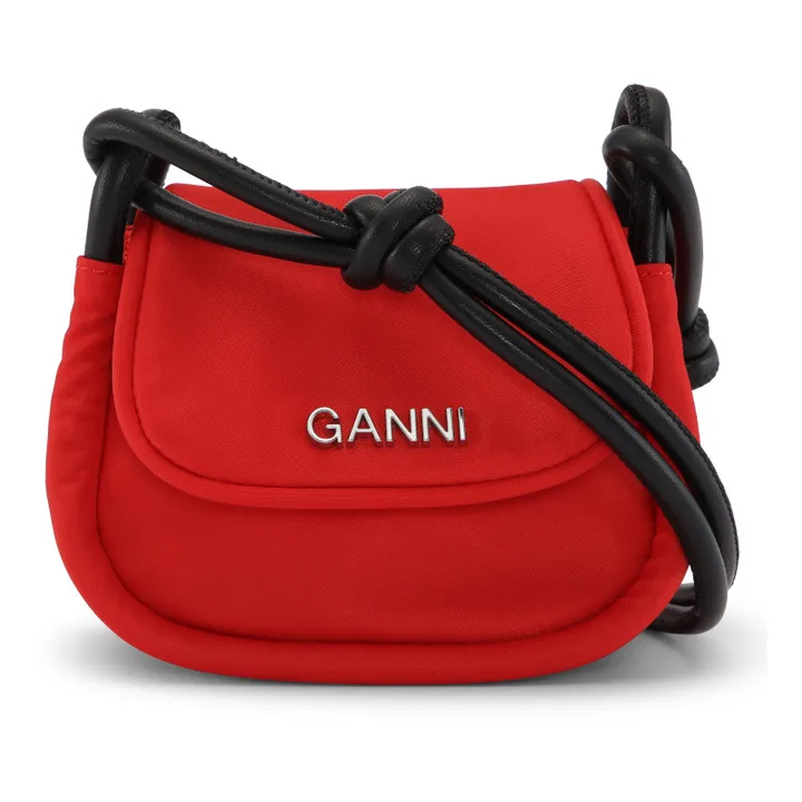 Ganni - Mini Knot Flap Bag Recycled Materials - Red | Smallable