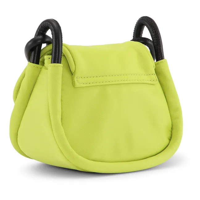 Mini Knot Flap Bag Recycled Materials | Fluorescent yellow