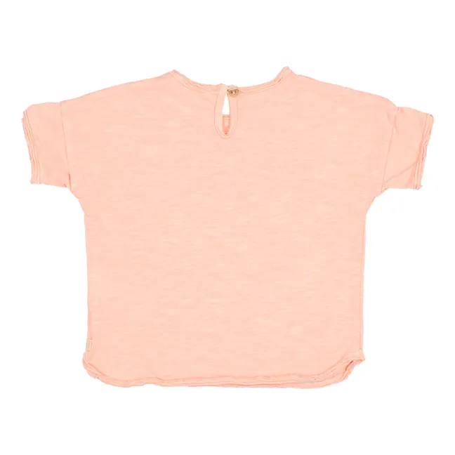 Organic Slub Cotton Strawberry Baby T-Shirt | Peach