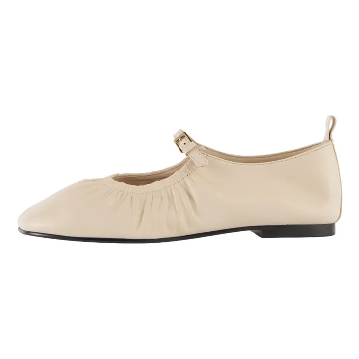 Mary-Janes Froncées | Ivoire- Image produit n°0