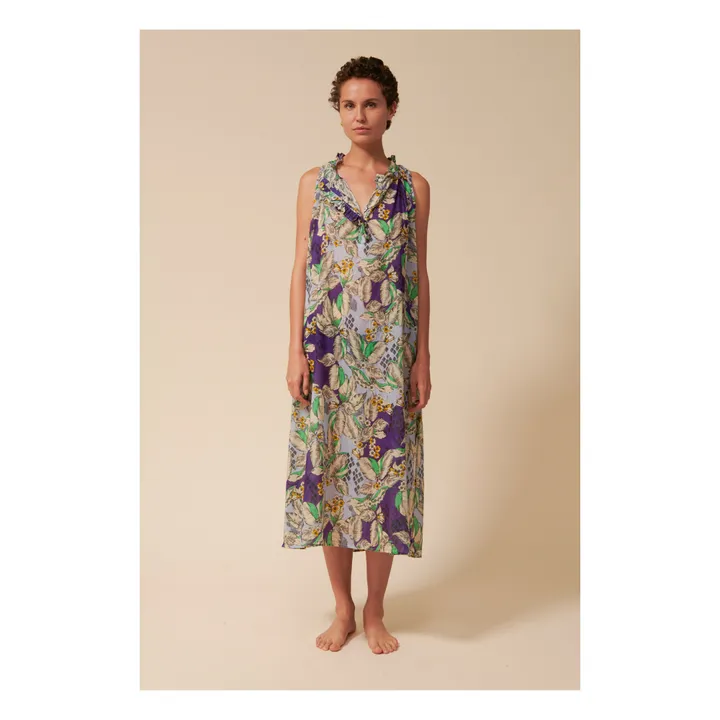 Denize Flower Dress | Purple- Product image n°1