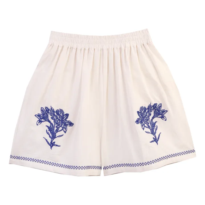Shorts, modello: Caspia, con ricami | Bianco- Immagine del prodotto n°0