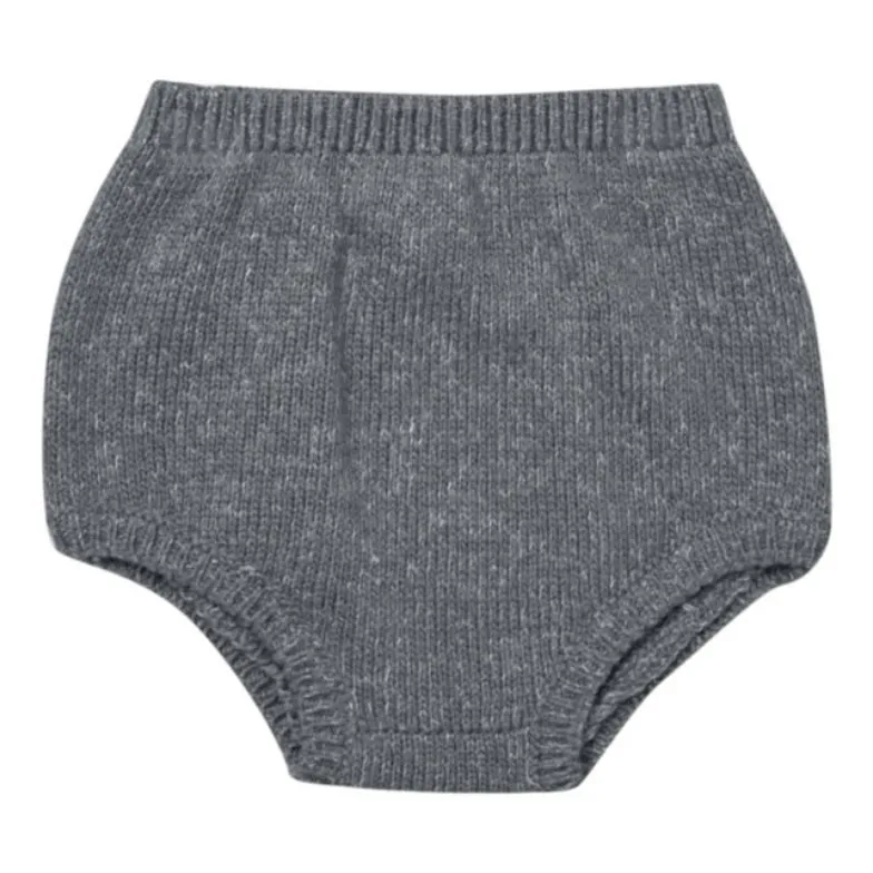 Quincy Mae Grey Organic Cotton Knit Bloomer