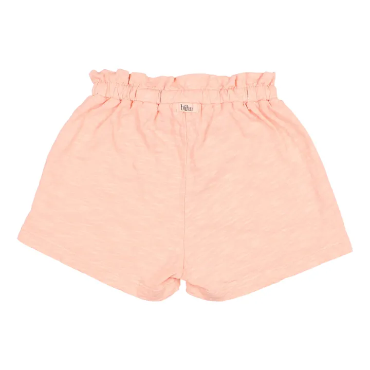 Elasticated Organic Slub Cotton Shorts | Pink- Product image n°2
