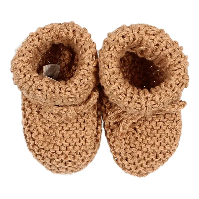 Chaussons Coton Bio Maille | Caramel