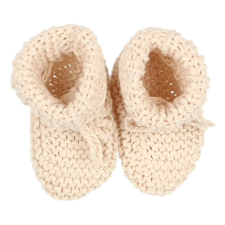 Organic Cotton Knit Slippers | Ecru- Product image n°2