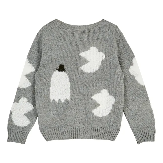 Mouse-Print Pullover | Heather grey