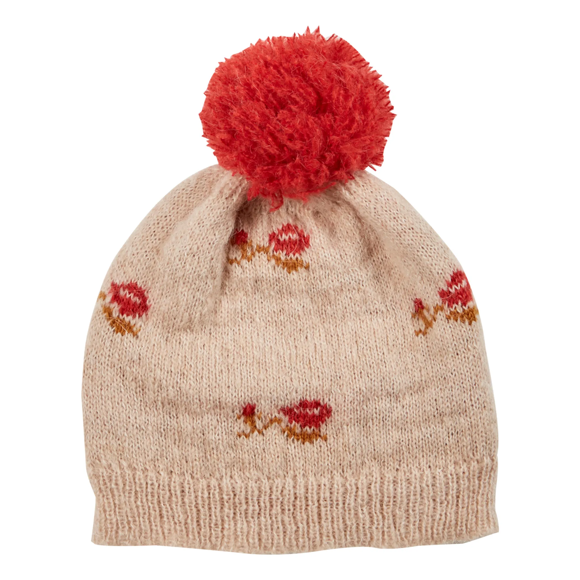Emile Et Ida Pale Pink Floral Jacquard Cap