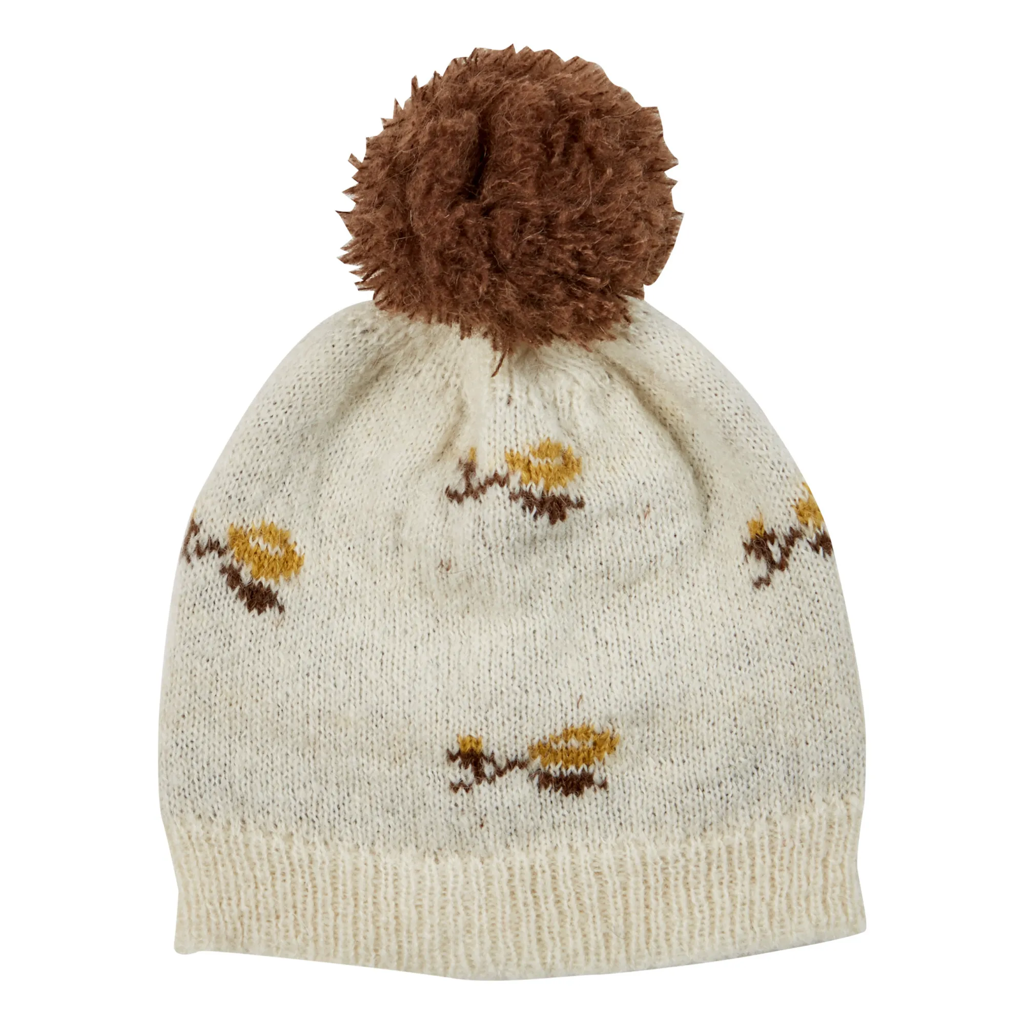 Emile Et Ida Ecru Floral Jacquard Cap