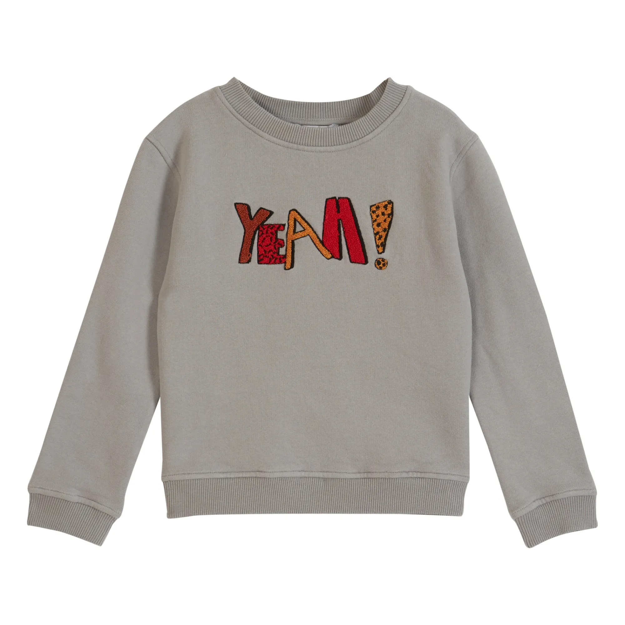 Emile Et Ida Grey Organic Cotton Yeah! Sweatshirt