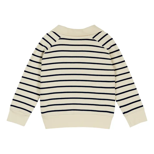 Organic cotton sweatshirt Marinière | Ecru