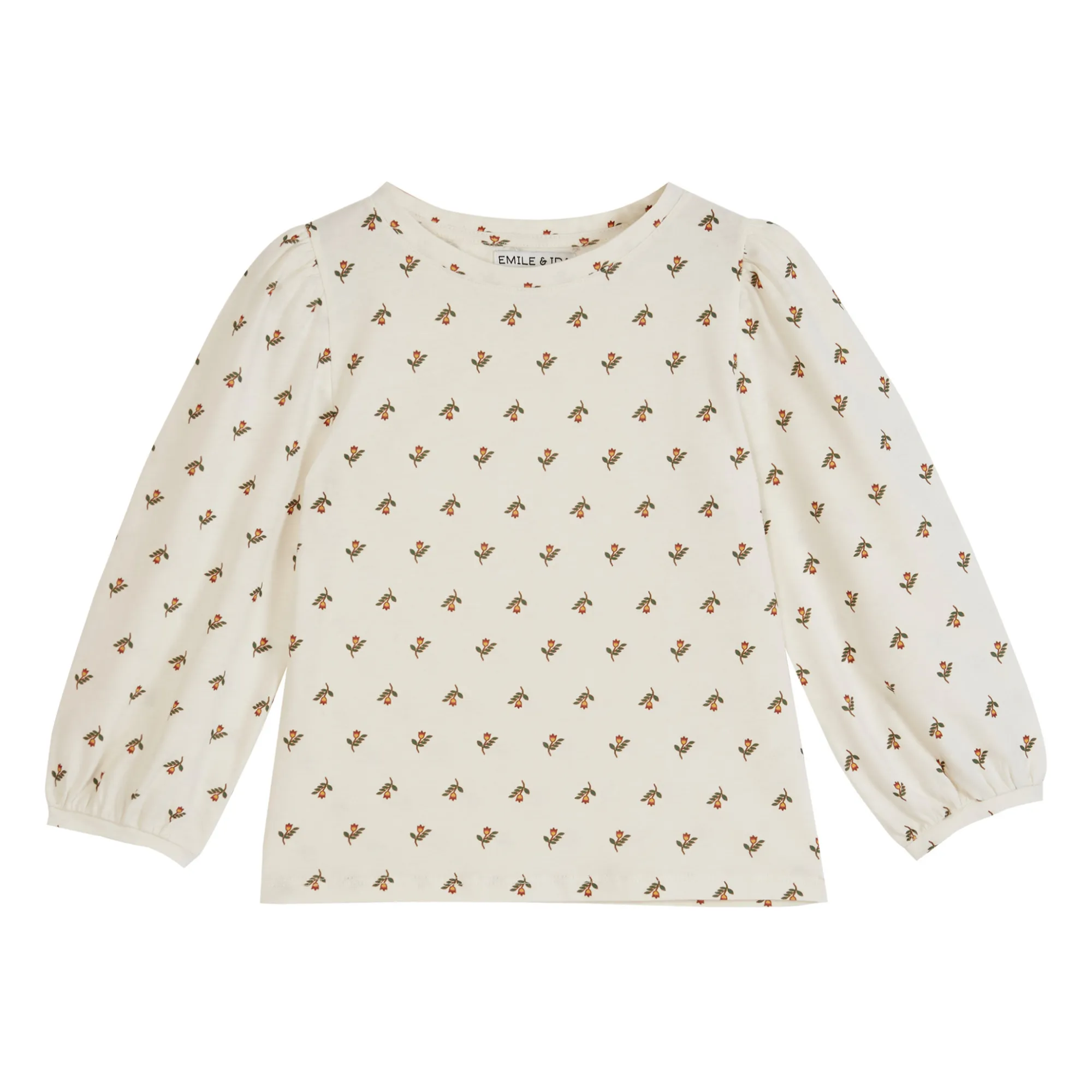 Emile Et Ida Ecru Daffodil Organic Cotton T-Shirt