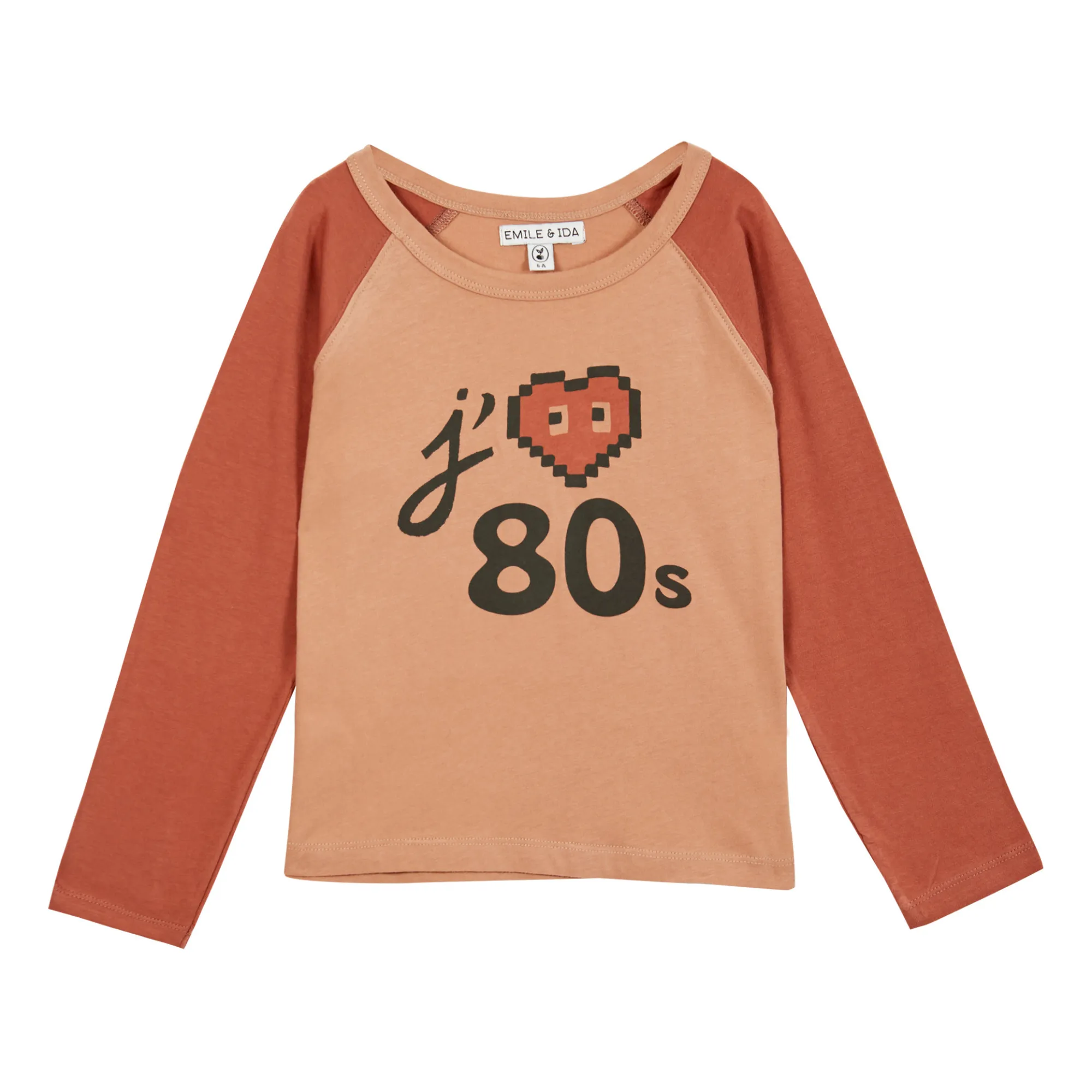 Emile Et Ida Rust Organic Cotton Two-Tone 80S T-Shirt