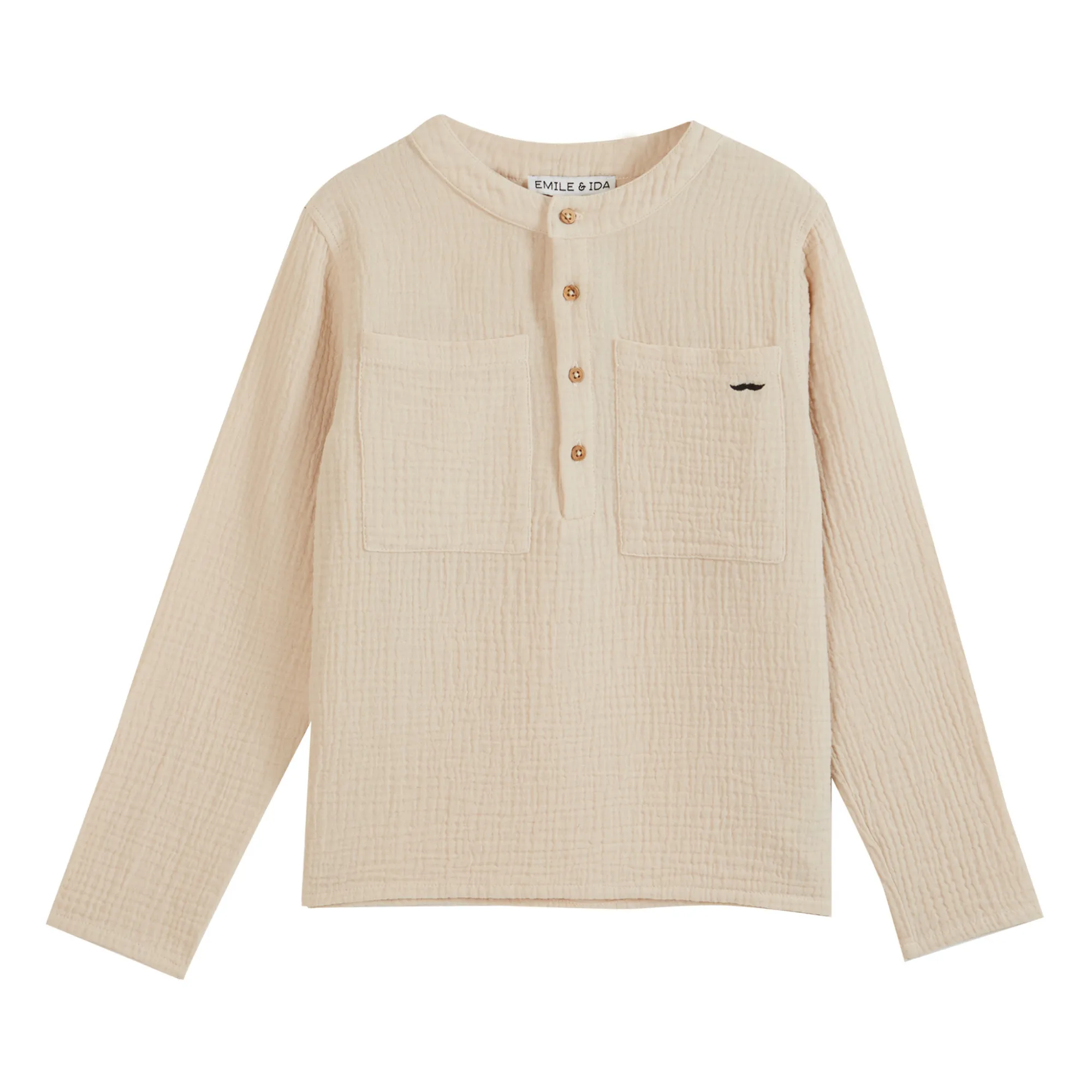 Emile Et Ida Ecru Cotton Muslin Kurta Shirt