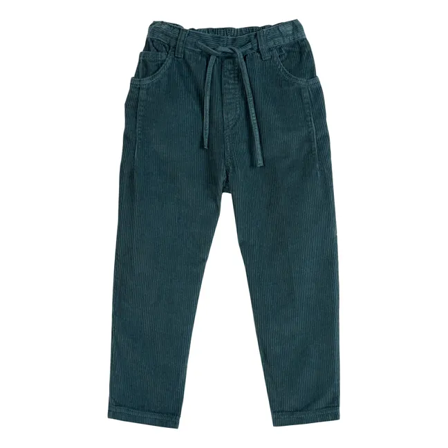 Pantaloni in Velluto a Coste | Verde scuro