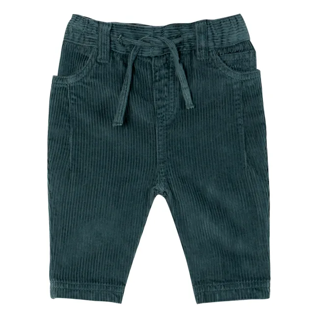 Pantaloni in Velluto a Coste | Verde scuro