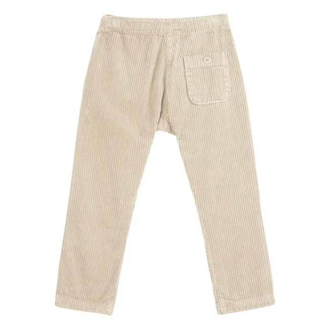 Corduroy Button-Up Pants | Ecru