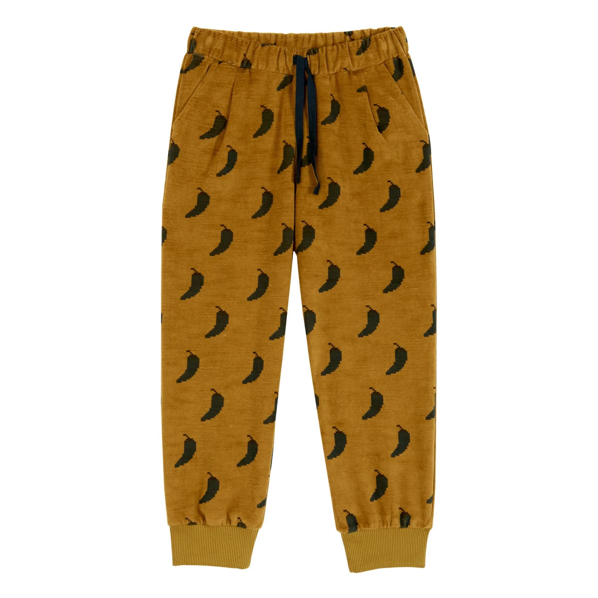 Emile Et Ida Ochre Velour Chilli Joggers