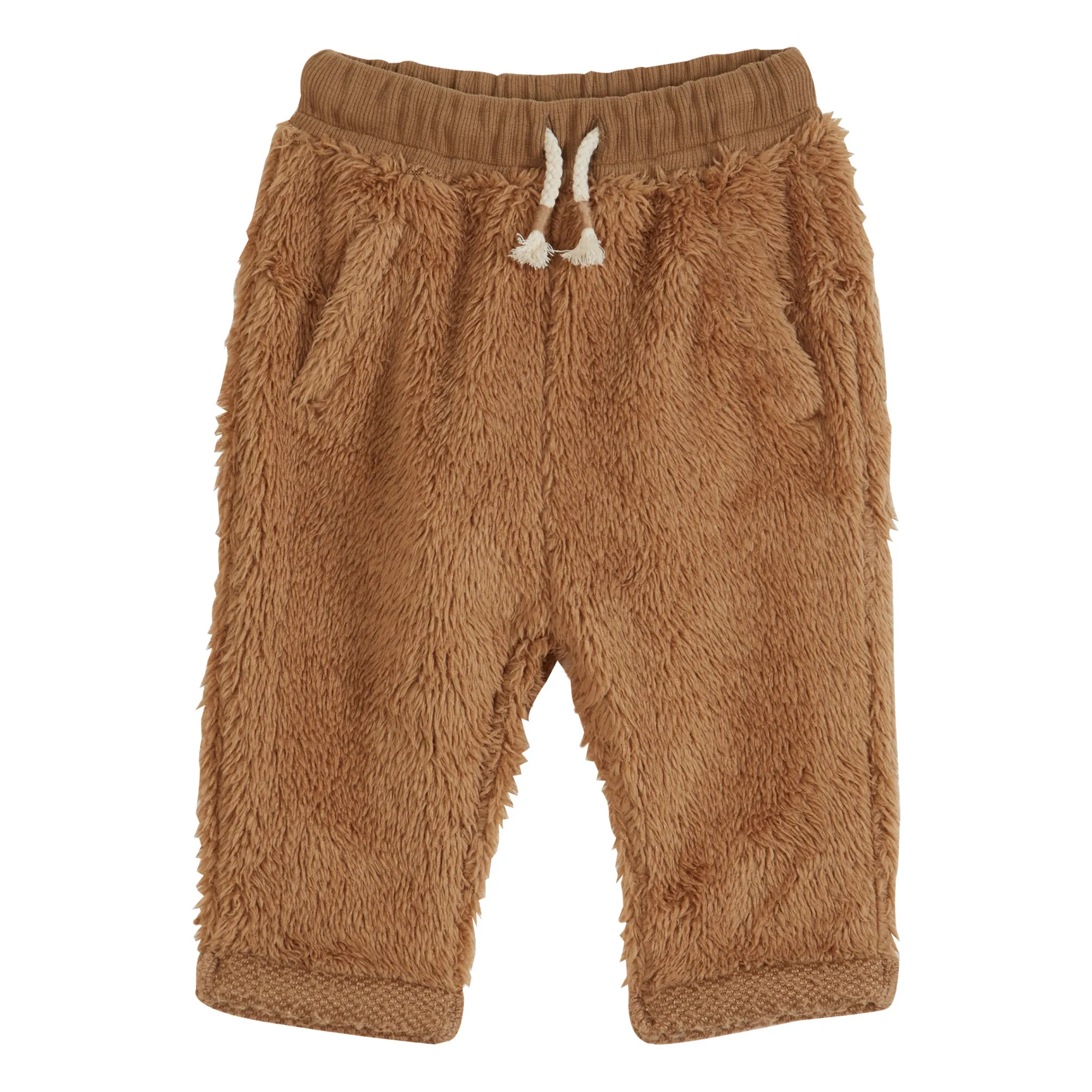 Emile Et Ida Caramel Faux Fur Joggers