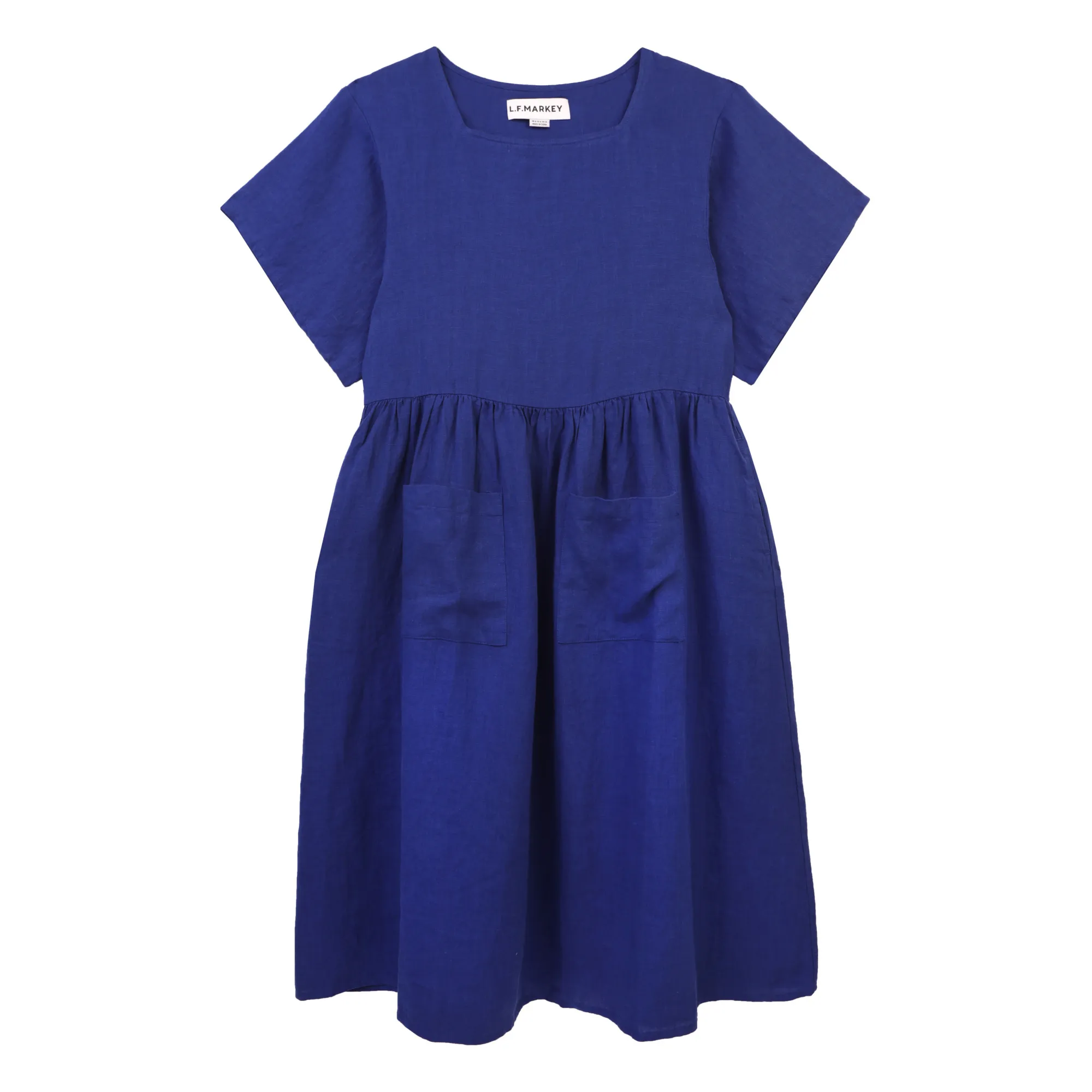 LF Markey - Mitch Linen Dress - Women - Navy blue - S / UK 11 LF Markey - Mitch Linen Dress - Women - Navy blue - S / UK 11