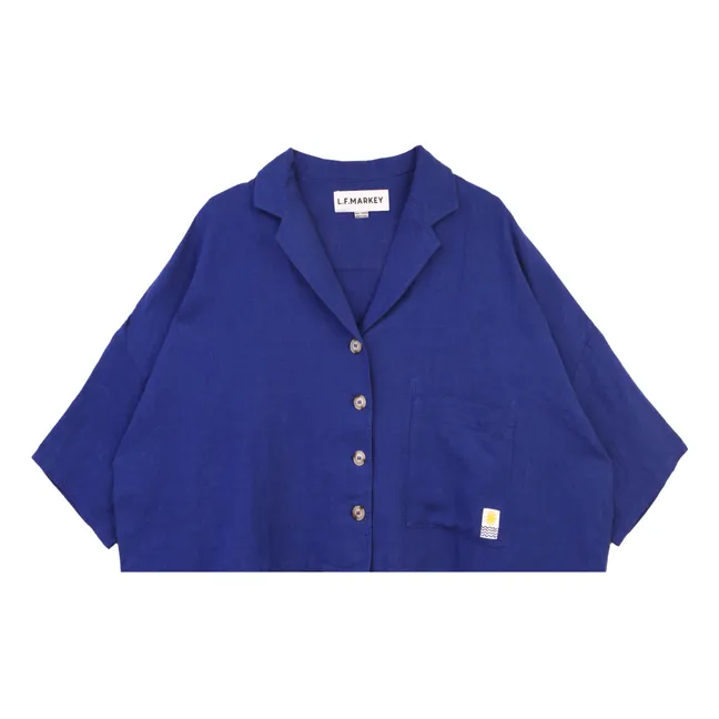 Camisa de lino Maxim | Azul Marino