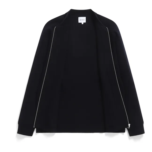 Giacca con zip Bjarne Merino | Blu marino