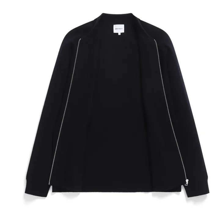 Bjarne Merino Zipper-Jacke | Navy- Produktbild Nr. 1