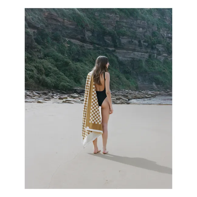 Roman Beach Towel | Blanc/Écru