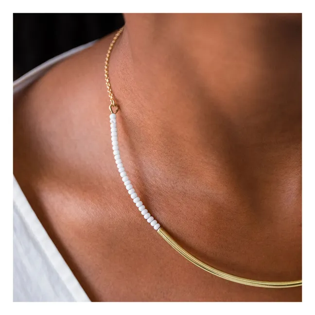 Shanga Necklace | White