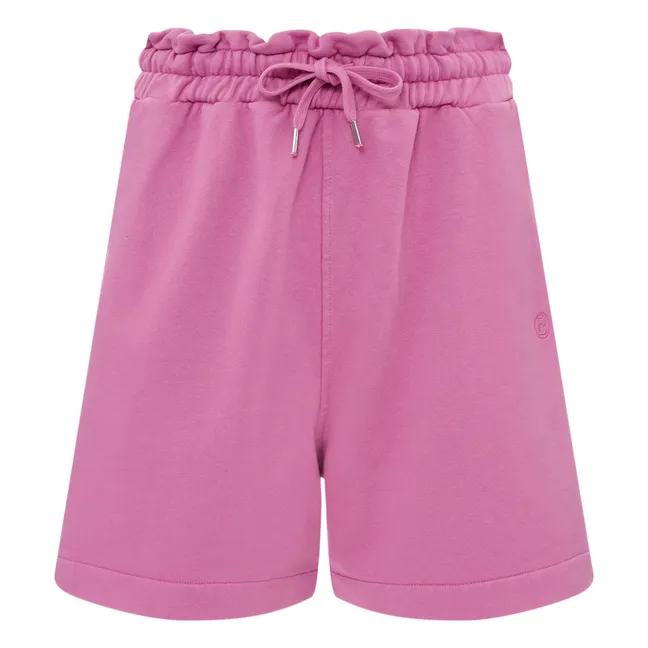 Pantalón corto de muletón orgánico | Rosa Bombón