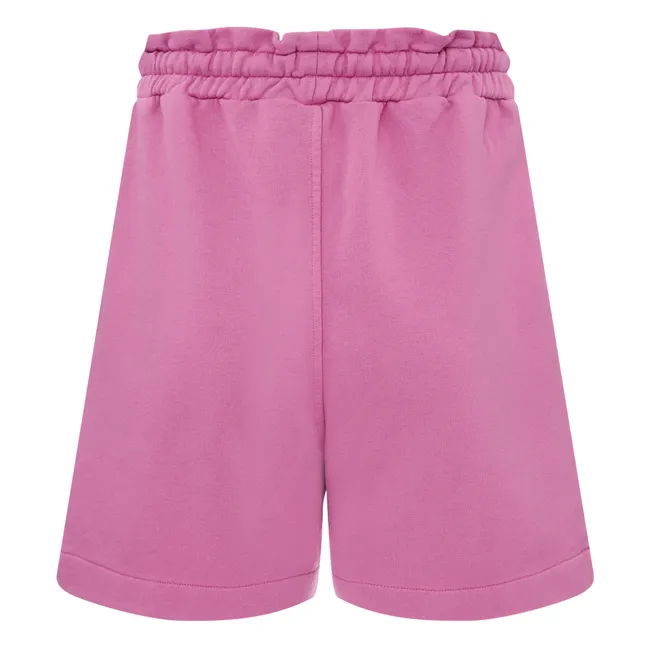Pantalón corto de muletón orgánico | Rosa Bombón