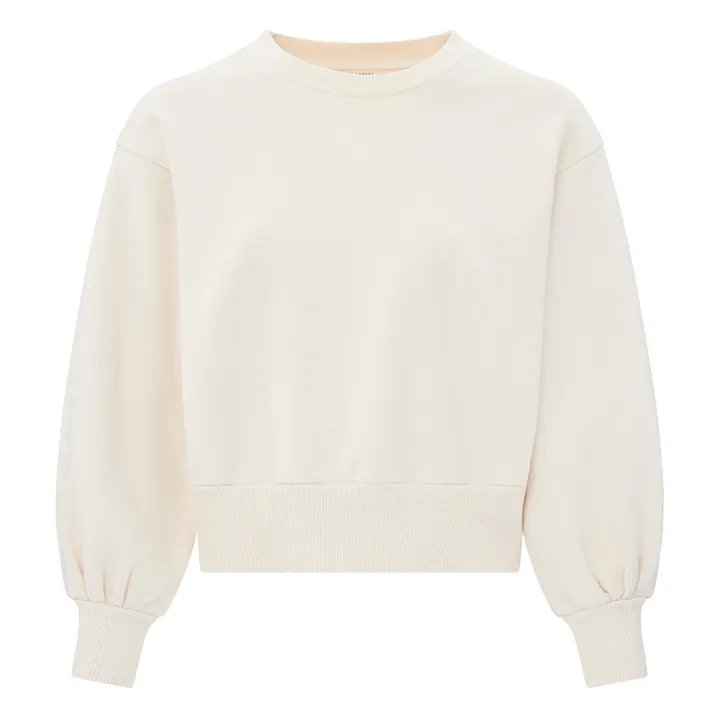 Sweat Boxy Femme Molleton Bio | Blanc cassé- Image produit n°0