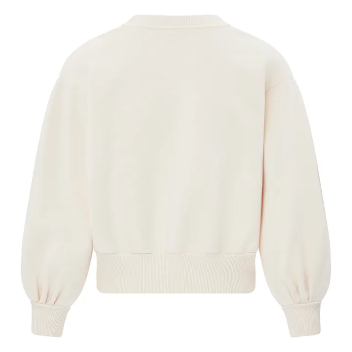 Boxy Organic Fleece Sweatshirt | Off white- Product image n°1