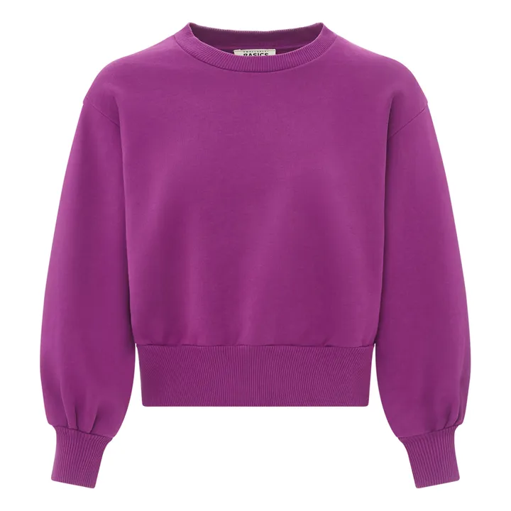 Sweatshirt Boxy Bio-Baumwolle | Violett- Produktbild Nr. 0