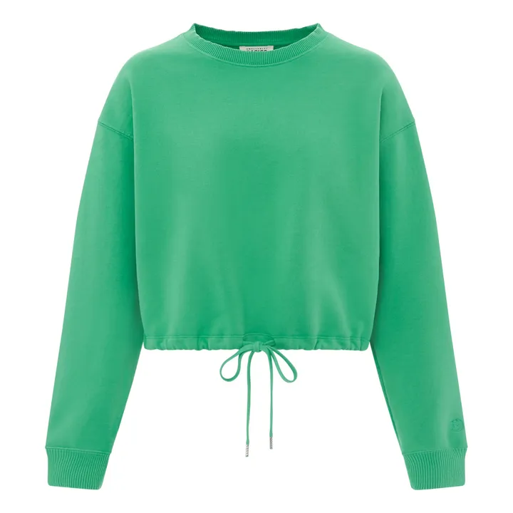 Sweatshirt zum Knüpfen aus Bio-Molton | Grün- Produktbild Nr. 0