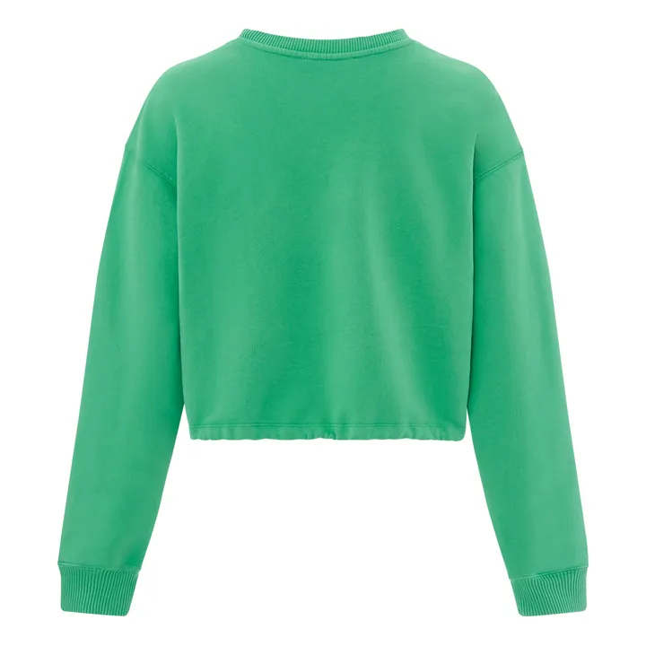 Sweatshirt zum Knüpfen aus Bio-Molton | Grün- Produktbild Nr. 1